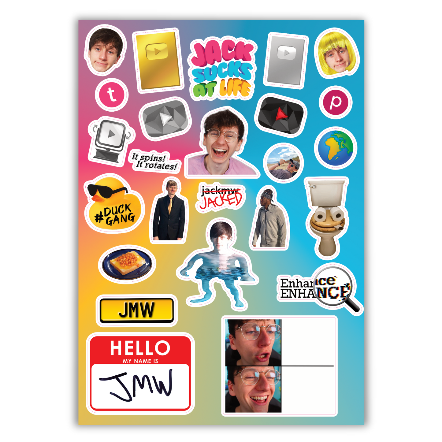 Hand-Signed | JackSucksAtLife 2025 Sticker Set