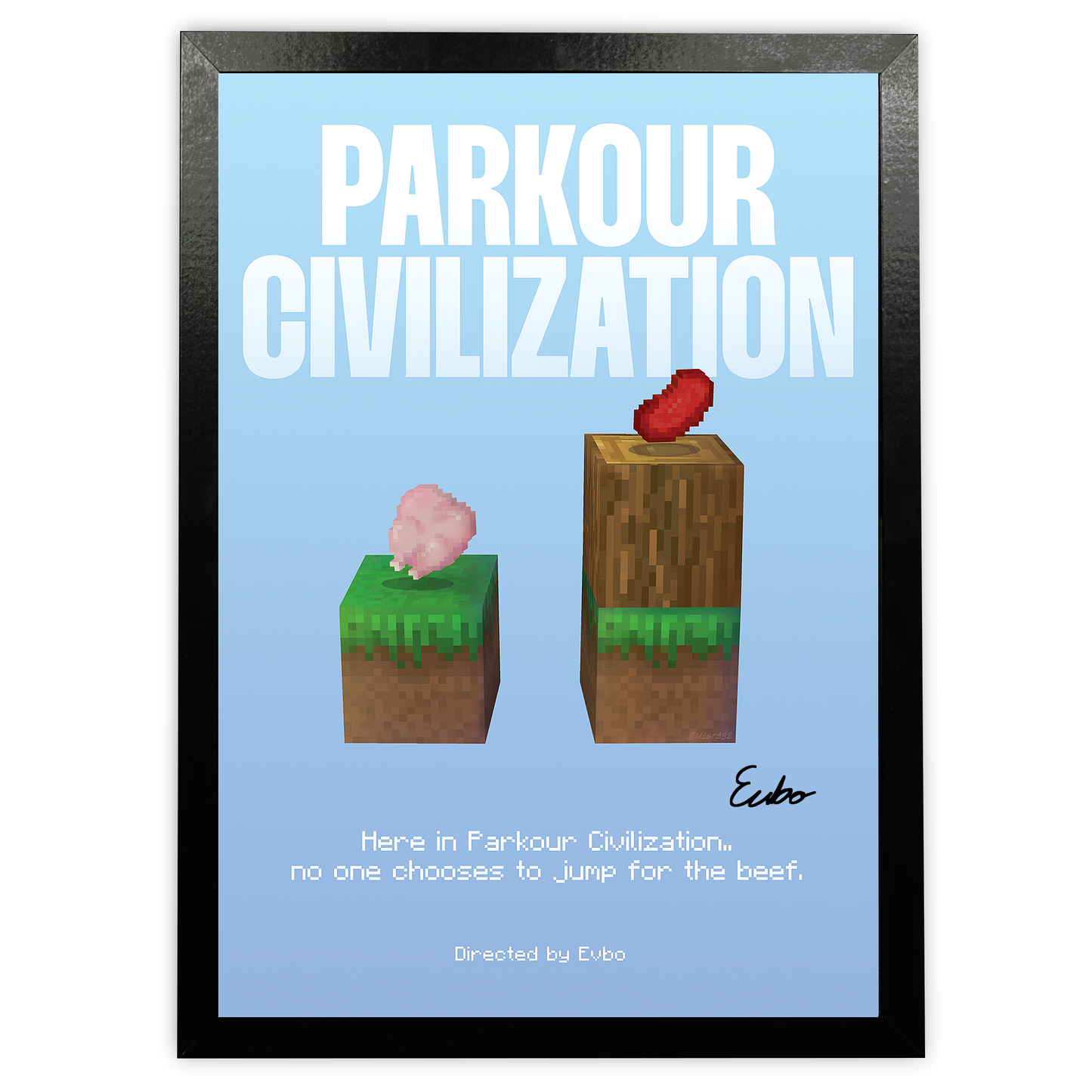 Hand-Signed | Official Parkour Civilization Poster by Evbo