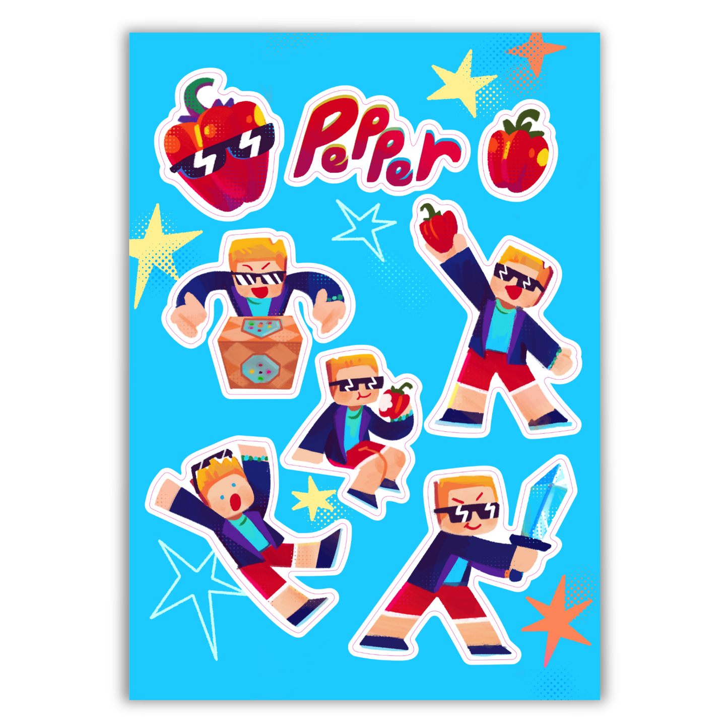 Pepper Sticker Sheet