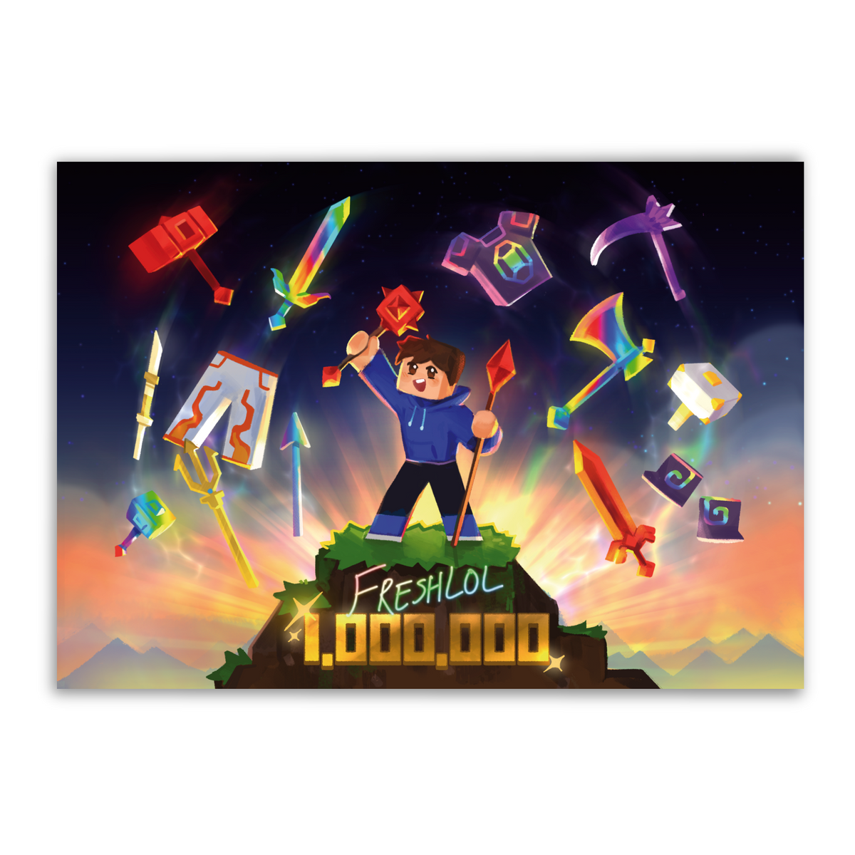 Digitally Signed | Freshlol 1 Million Subscribers Poster