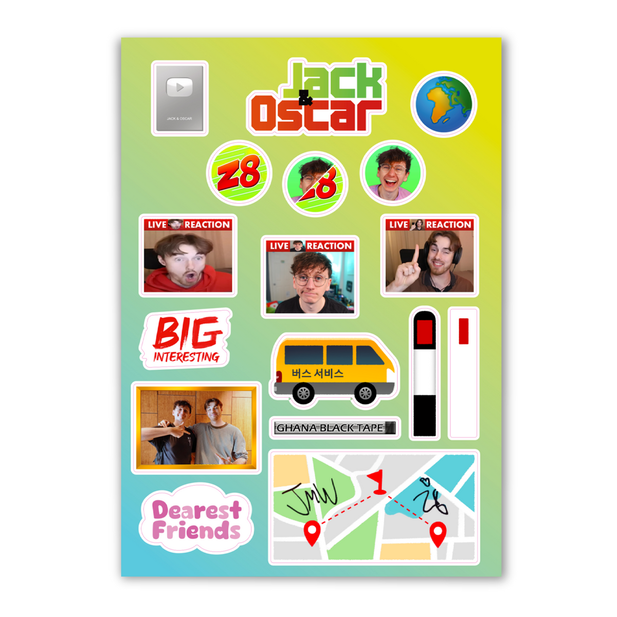 Jack & Oscar Signed Sticker Pack