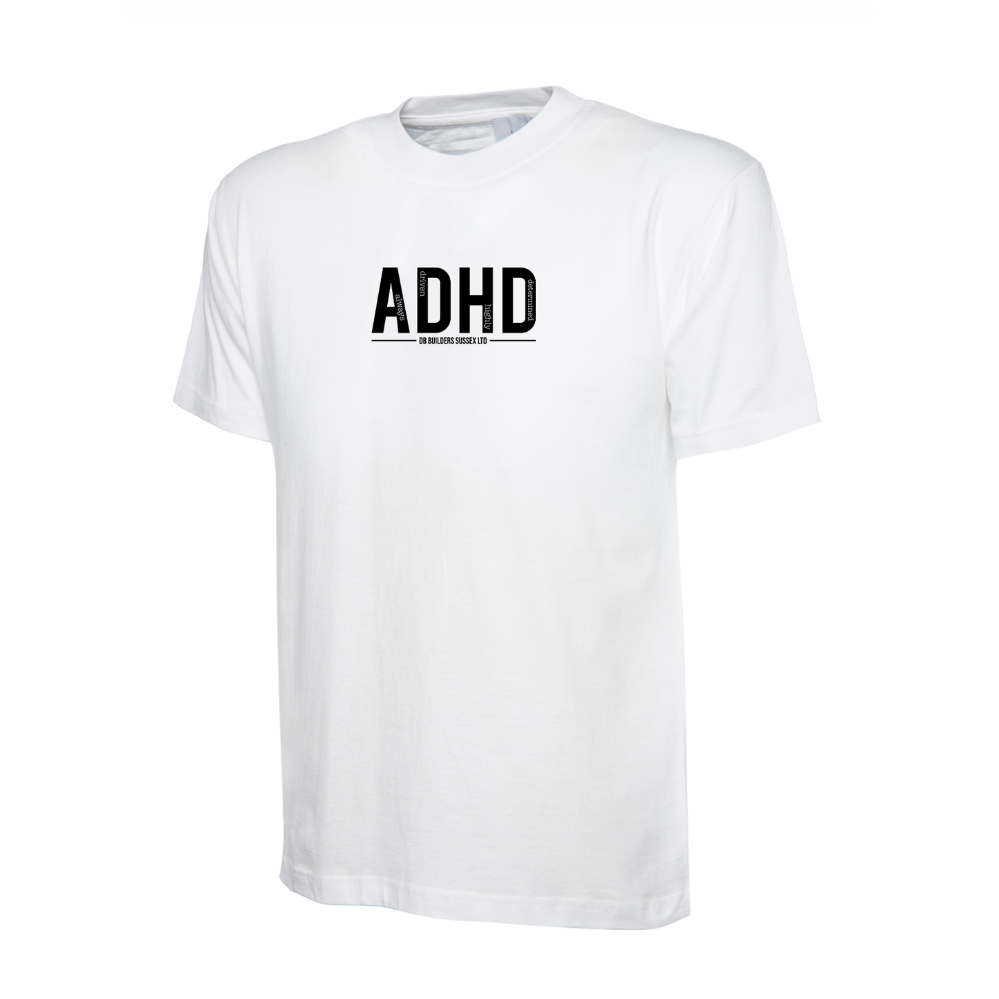 DB Builders ADHD Text T-Shirt