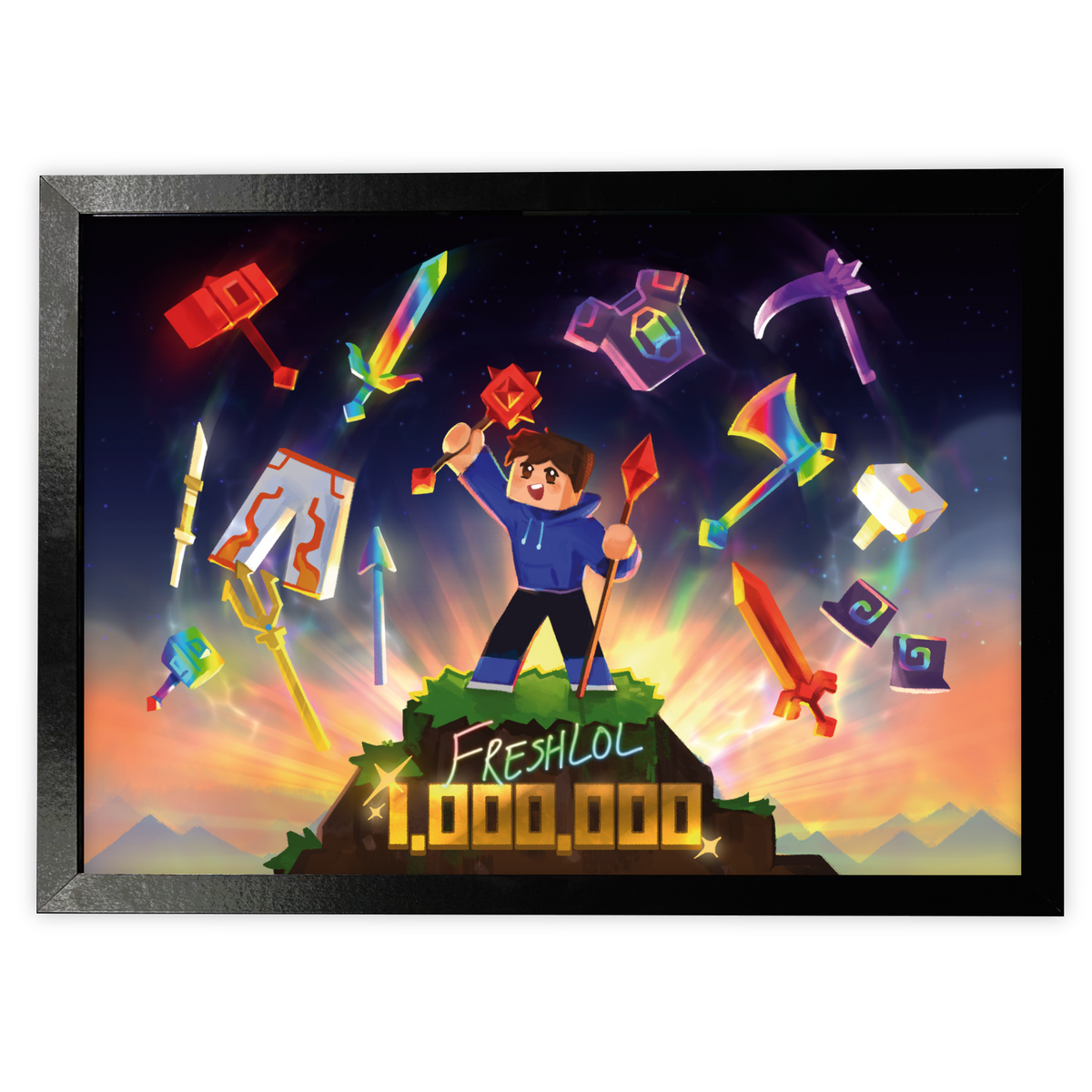 Digitally Signed | Freshlol 1 Million Subscribers Poster
