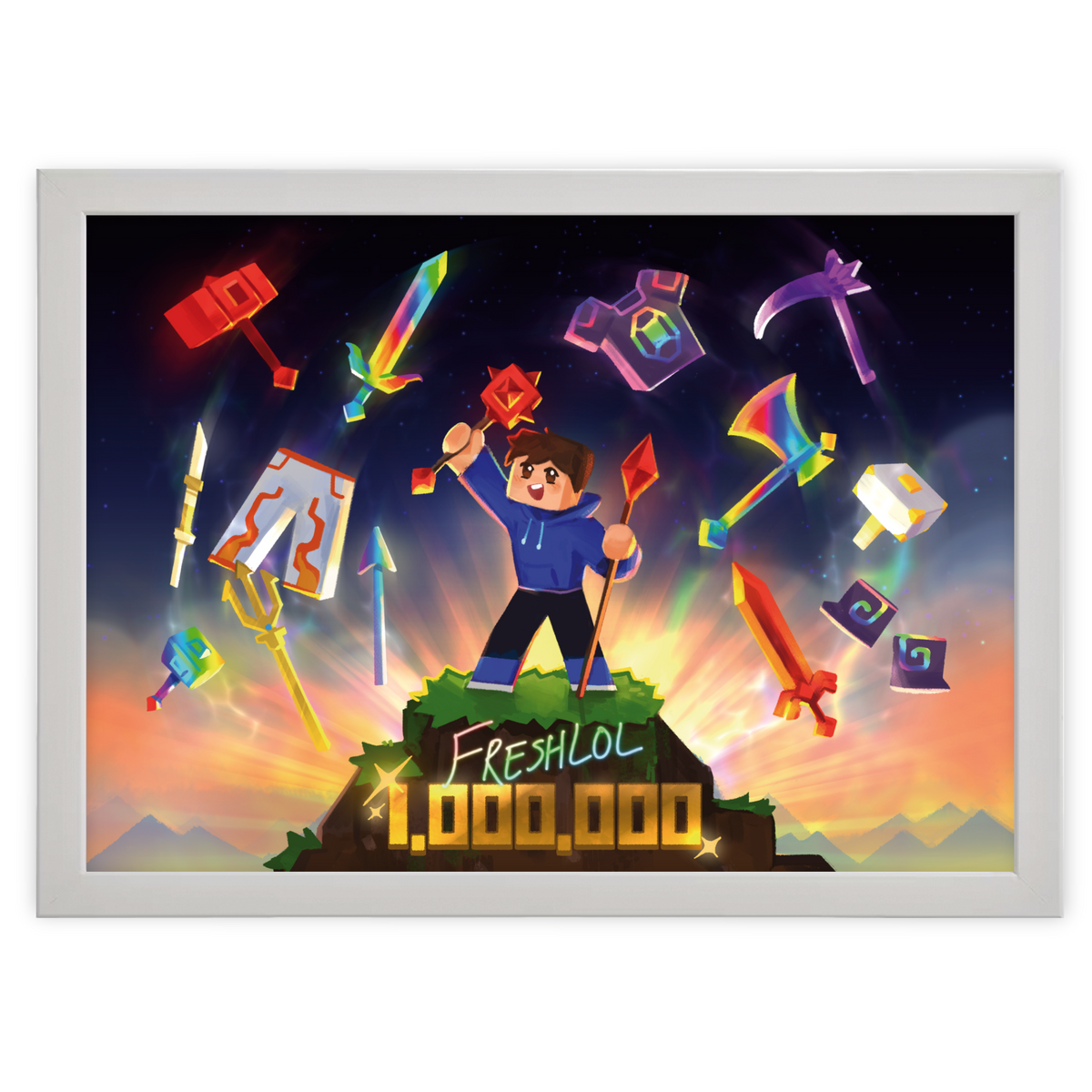 Digitally Signed | Freshlol 1 Million Subscribers Poster